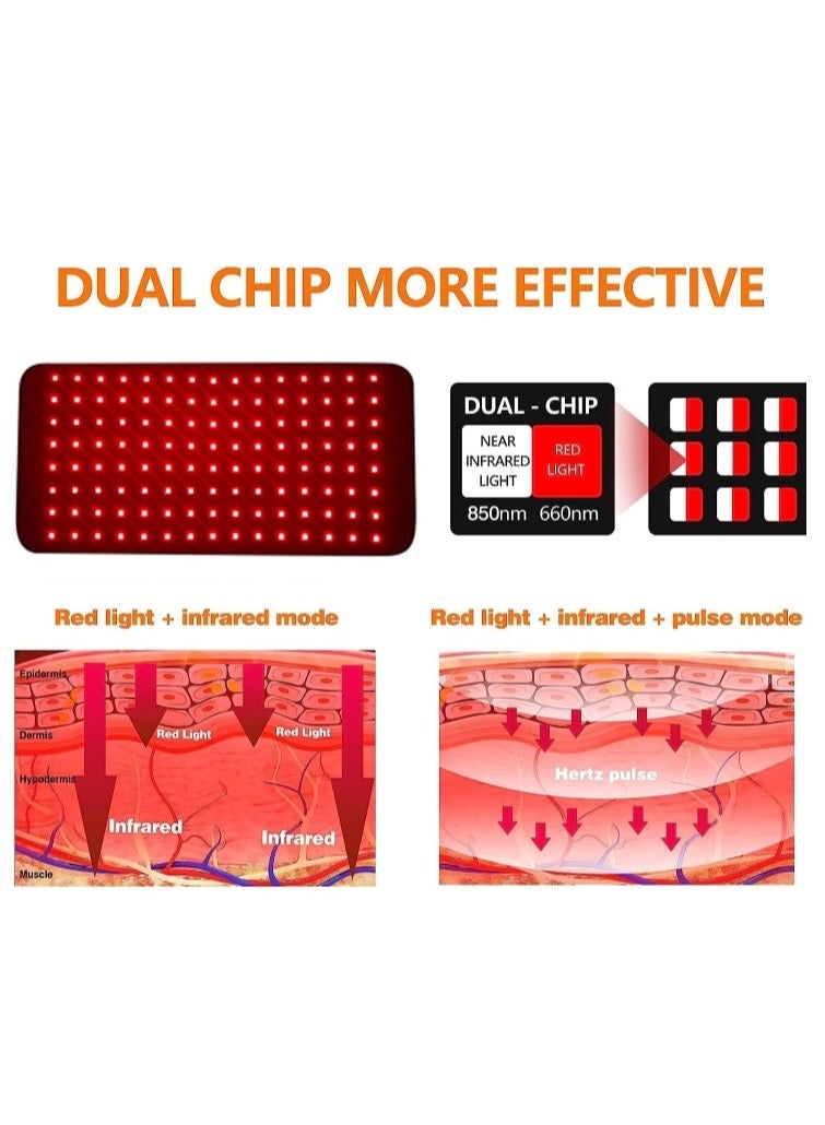 Generic 120 LEDs Red Light + Infrared Light Therapy Belt For Back Shoulder Waist Pain Relief  - Image 3