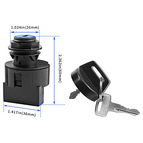 LOCOPOW 4011002 4012165 Ignition Key Switch Compatible with Polaris Ranger 700 800 900 Crew RZR S 570 Sportsman 850 570 500 Scrambler 1000 850 400 Trail Boss 330 325 Magnum Outlaw Hawkeye Xpedition Xplorer - Image 2