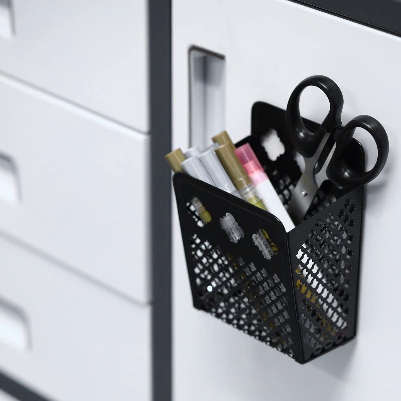 zeyce Magnetic Pencil Holder - Magnetic Locker Organizer  1 Pack Pen Holder Locker Accessories For School And Office (1 Basket Black) - Image 3