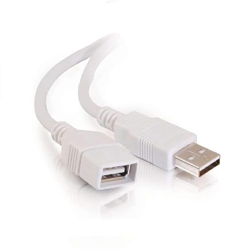 PremiumAV USB 2.0 Male A to Female A Extension Cable 1.5 Meter – High-Speed Data Transfer up to 480Mbps for Printer, PC, Laptop, External Hard Drive, Smart TV USB Port – White - Image 1