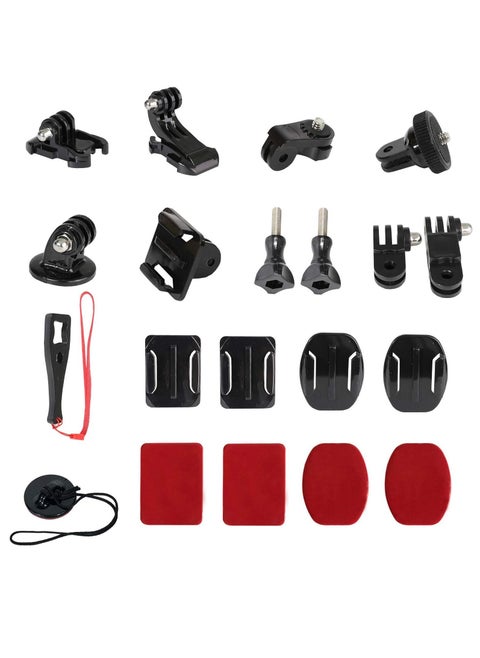Universal Action Camera Accessory Kit for GoPro Hero 11 10 9 8 7 6 5 Blcak Go pro Max Insta360 One R/X2/X3 DJI OSMO Action 2 3 AKASO Sony APEMAN Sports Cam Helmet Base Adhesive Tripod Adapter Mount
