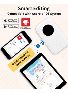 phomemo D30 Label Maker Machine with Tape, Bluetooth Mini Portable Label Printer, 6-15mm Labeler for Office Home Organization, Compatible for Android IOS, USB Rechargeable (White)  - Image 4