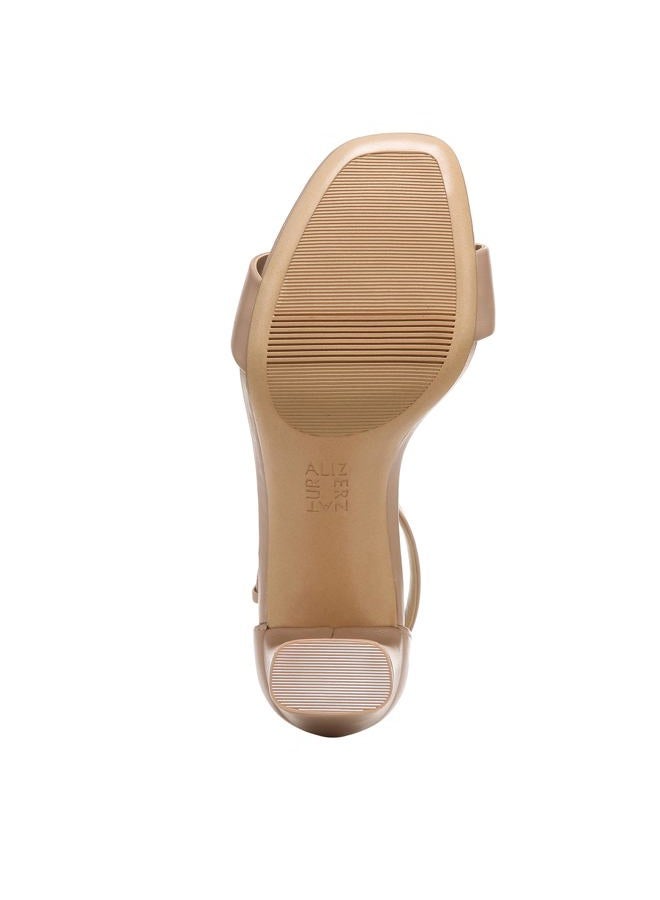 NATURALIZER Women Square Toe Block Heels 37.5 Beige - Image 5