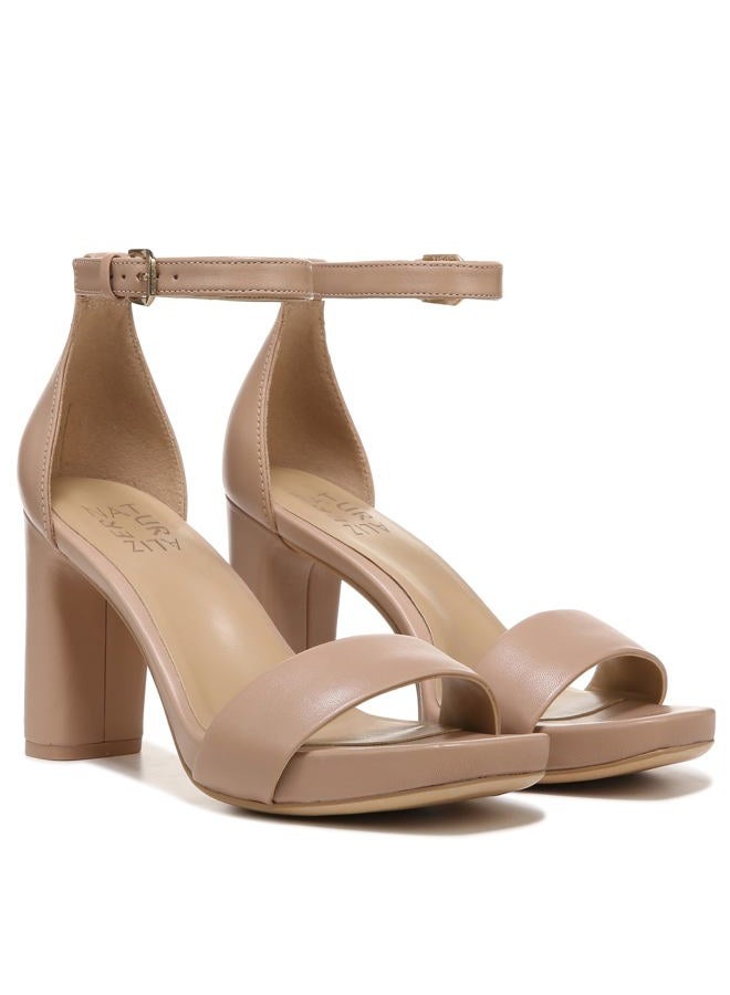 NATURALIZER Women Square Toe Block Heels 37.5 Beige - Image 3