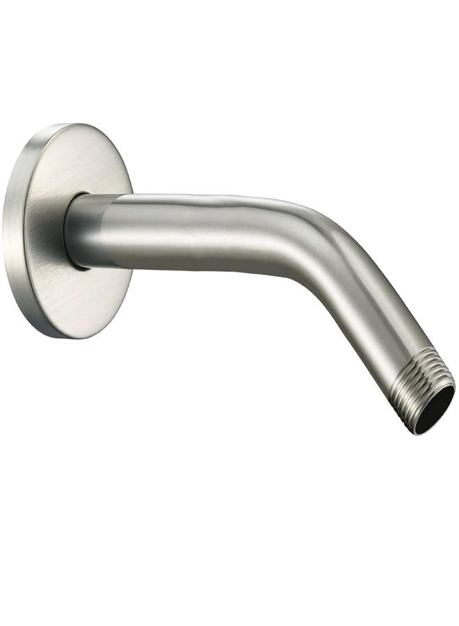 Nuodan Shower Arm with Flange, 8 Inches Wall Mount Replacement Shower Head Arm For Fixed Shower Head and Handheld Showerhead, Brushed Nickel - Image 1