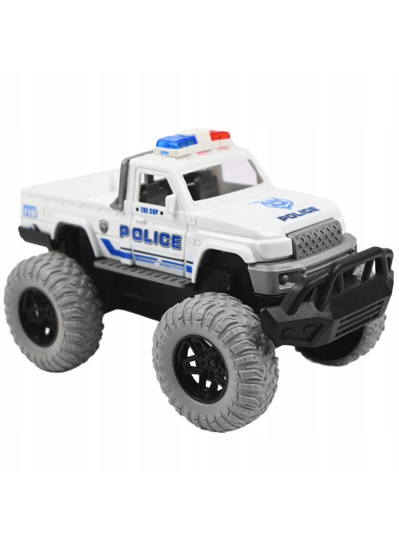 حديقة الألعاب لعبة سيارة شرطة بعجلات كبيرة – سيارة مغامرات للأطفال بإضاءة وإطارات قوية - Image 1