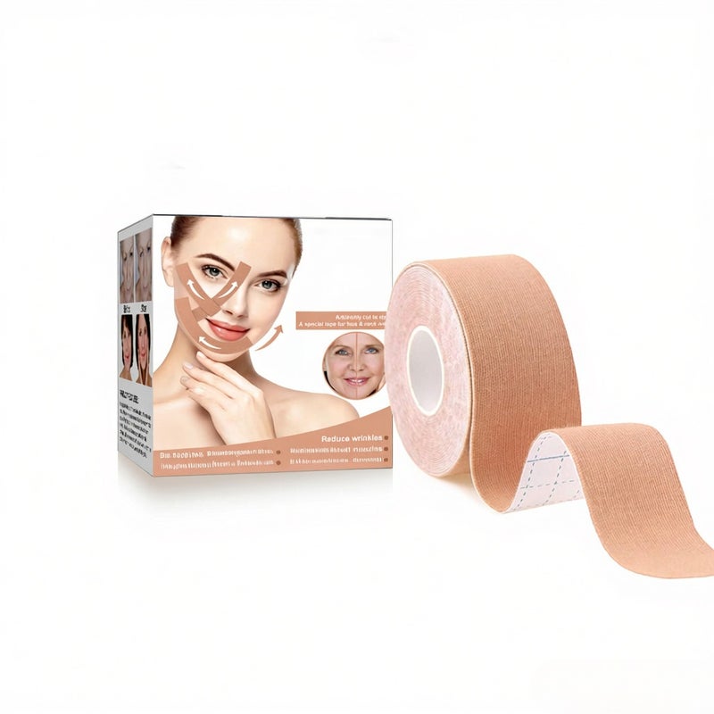 Facial Lifting Tape: 15-30 Uses, Sensitive Skin Friendly, Anti-Wrinkle - Facial Tightening Myofascial Band for Nighttime Skin Rejuvenation Treatment - Image 1