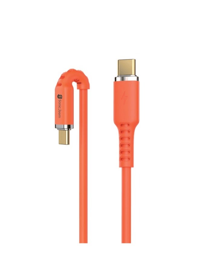 SONIC JEEM Type-C cable, 100 watts, 1 meters long, Cut resistant - Image 1