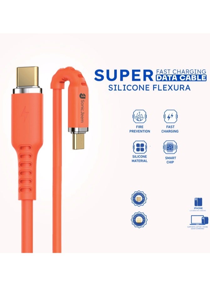 SONIC JEEM Type-C cable, 100 watts, 1 meters long, Cut resistant - Image 4