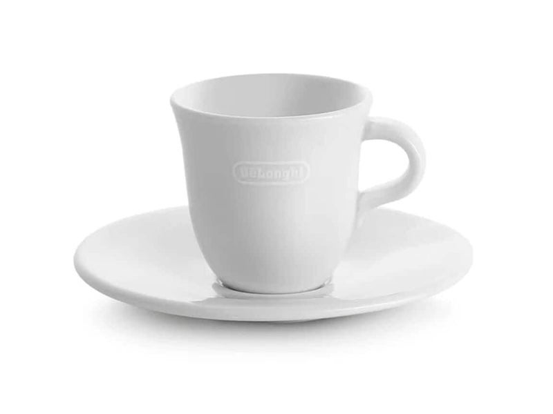De'Longhi DLSC308 Porcelain Espresso Cup & Saucer, Set of 2,70 ml - Image 3