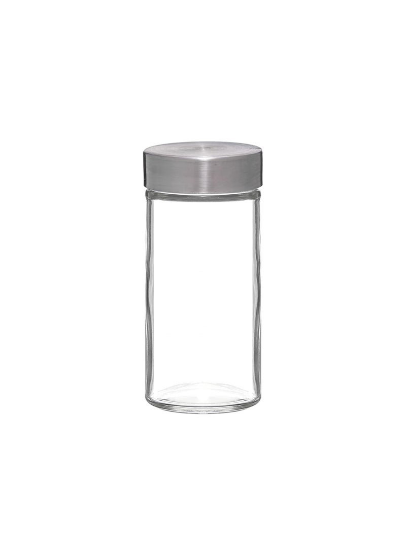 Generic Glass spice jar set with silver stainless steel lid  - Image 2