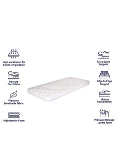 Safa Compression Sponge Mattress 60 Embroideredc Size 90x190cm thickness 10cm  - Image 3