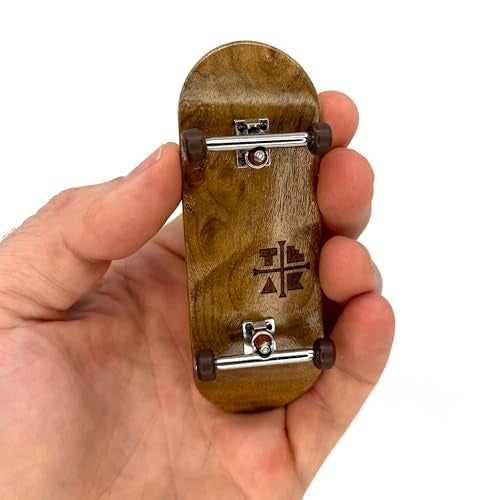 Teak Tuning 34mm Pro Fingerboard Complete  Fully Assembled with Pro Level Components  Pro Shaped Wooden Deck 34x97mm UltraSpin Bearing Wheels Prodigy Gen2 Trucks  Out of The Woods - Image 1