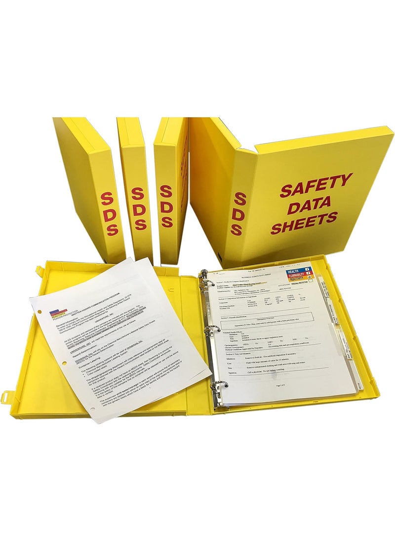 UniKeep UniKeep SDS Binder with Metal Rings  Binder is Also a Fully Enclosed Case to Store SDS Sheets  15 Spine Includes 20 Page Protectors and 5 Plastic Divider Pages  - Image 2