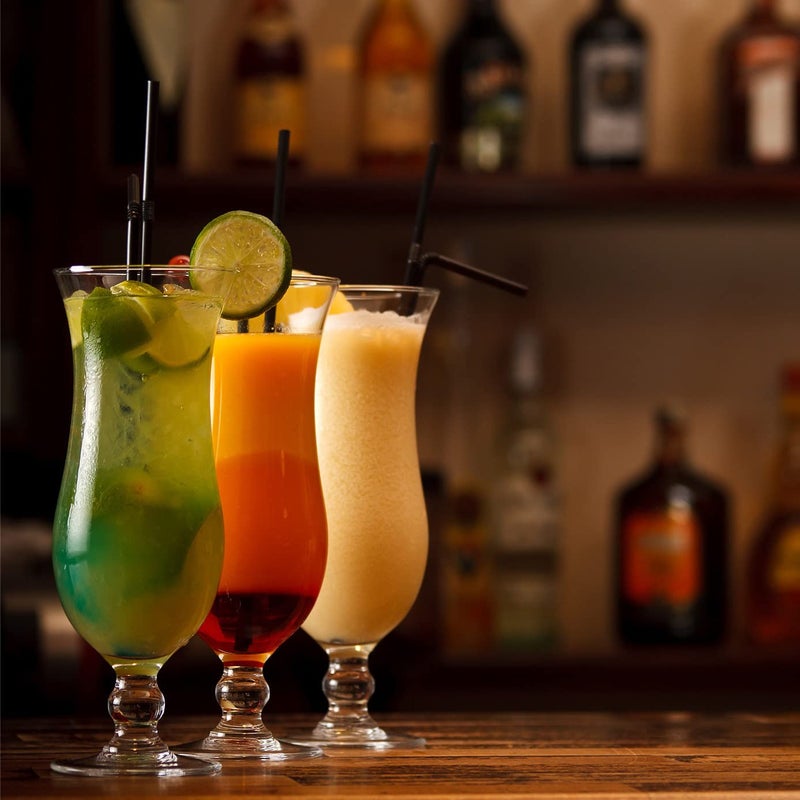 ALINK 100-Pack Black Flexible Drinking Straws  Plastic Disposable Bendy Straws - 7.75"" x 0.23"" - Image 3