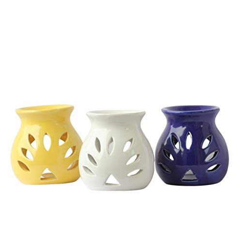 Brahmz Set of 3 Regular Ceramic Aroma Burner Oil Diffuser with Tealight - Image 1