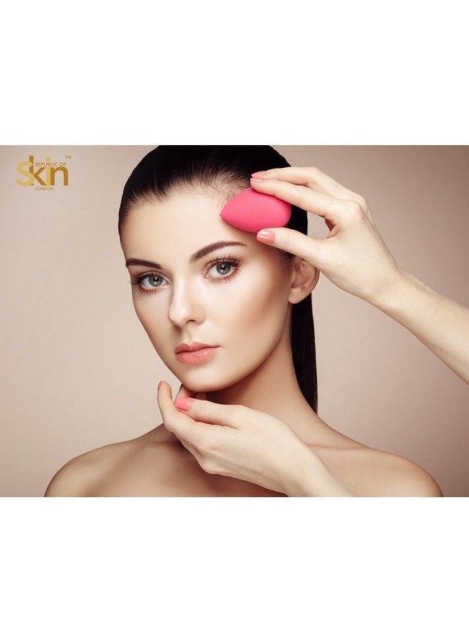 REPUBLIC OF SKIN London - Latexfree Ecofriendly Antimicrobial Marshmallow Beauty Blender Makeup Sponge (Dark Pink) - Image 1