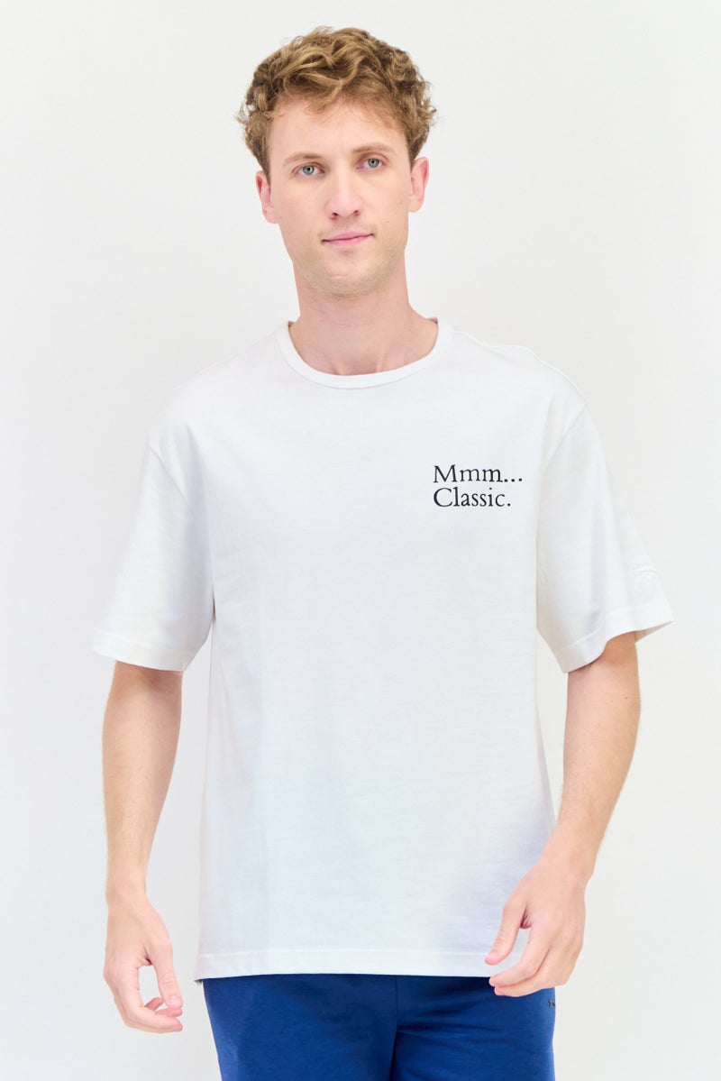 Reebok Men Sportswear Fit Short Sleeve Outdoor T-shirt, White - Image 1