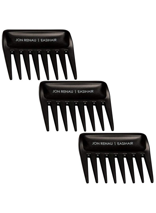 Jon Renau - Wide Tooth Comb - Detangling Comb For Synthetic, Hd Fiber & Human Hair (3-Pack) - Image 1