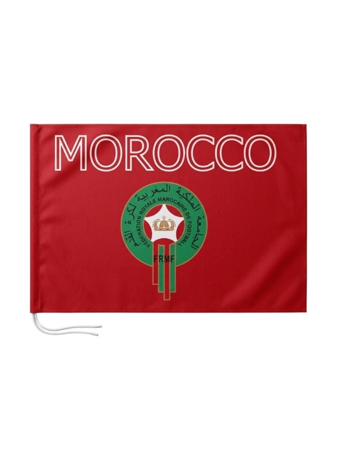 علم المغرب 100×150 سم - إصدار كأس العالم 2026 - راية شعار حمراء وخضراء فاخرة - علم مشجعي أسود الأطلس - ألوان زاهية، قماش متين، زينة مثالية لعشاق المباريات - Image 1