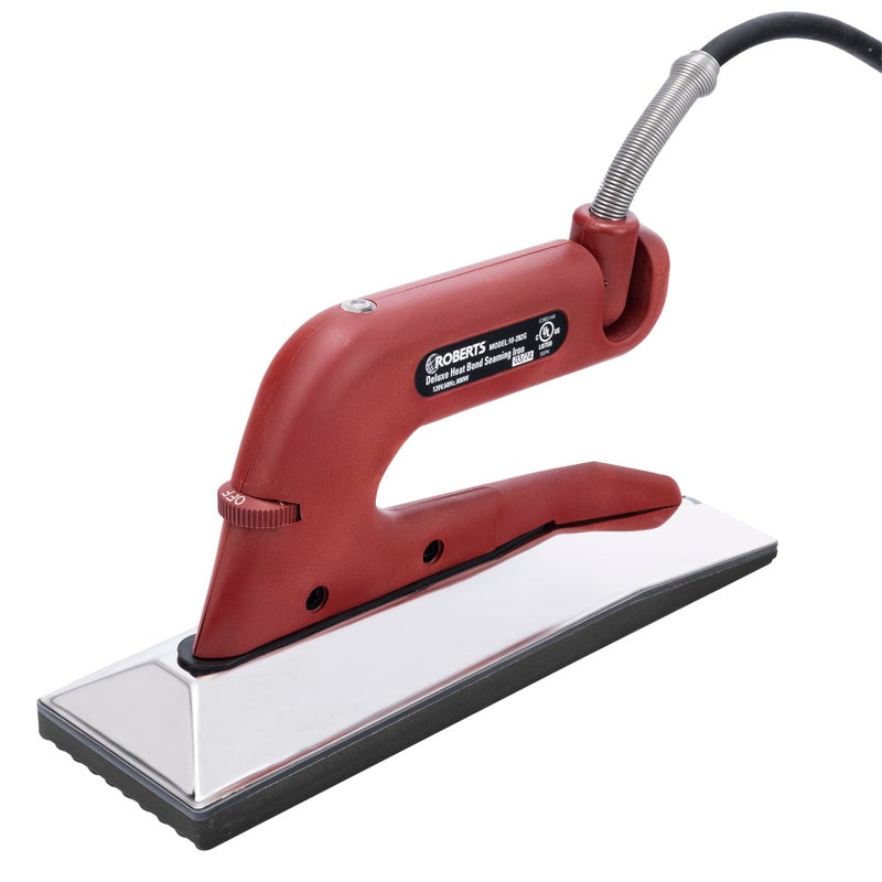 Roberts 10-282G-2 Deluxe Heat Bond Carpet Iron with Non-Stick Grooved Base , Red - Image 5