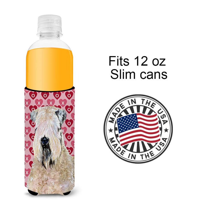 Caroline's Treasures Caroline's Treasures SS4493MUK Wheaten Terrier Soft Coated Hearts Love Valentine's Ultra Hugger for slim cans Can Cooler Sleeve Hugger Machine Washable Drink Sleeve Hugger Collapsible Insulator Bevera - Image 3