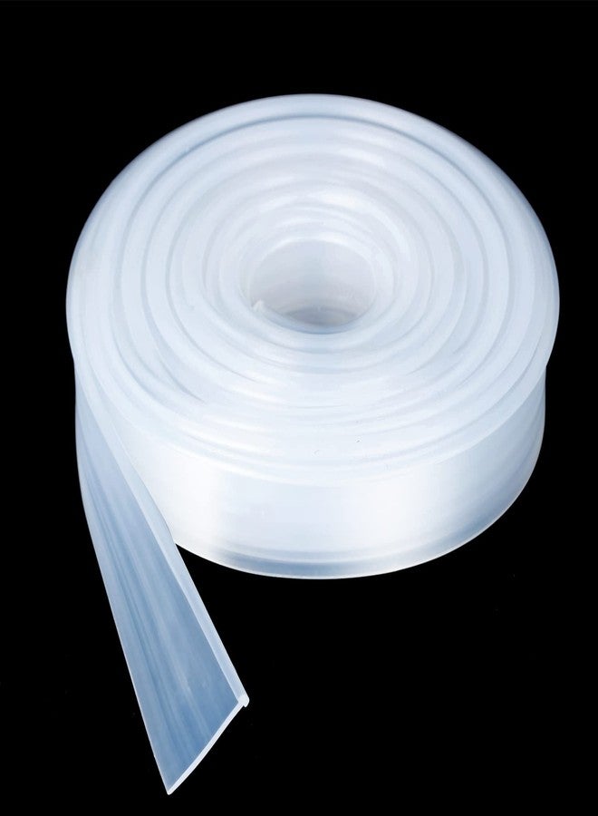 Tinsky Framed Shower Door Bottom Seal Strip Replacement Shower Bottom Waterproof Door Rubber Sweep Trim Clear Seal for Home Bathroom Glass Shower Door, 108 Inch - Image 1