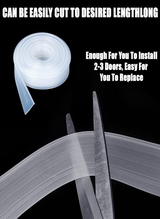 Tinsky Framed Shower Door Bottom Seal Strip Replacement Shower Bottom Waterproof Door Rubber Sweep Trim Clear Seal for Home Bathroom Glass Shower Door, 108 Inch - Image 4