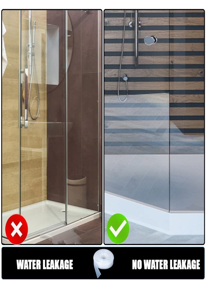 Tinsky Framed Shower Door Bottom Seal Strip Replacement Shower Bottom Waterproof Door Rubber Sweep Trim Clear Seal for Home Bathroom Glass Shower Door, 108 Inch - Image 3