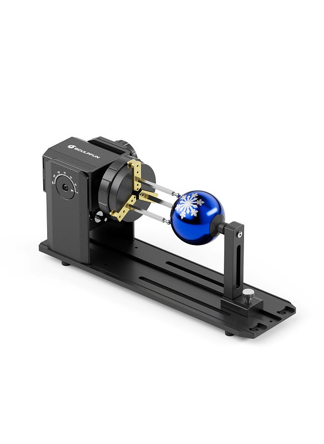 SCULPFUN RA Pro Rotary Chuck for Laser Engraver, Y-axis Multi-Function Rotary Module with 180° Adjustable Angle for Laser Engraving Cylindrical Objects Irregular Round Objects  - Image 4