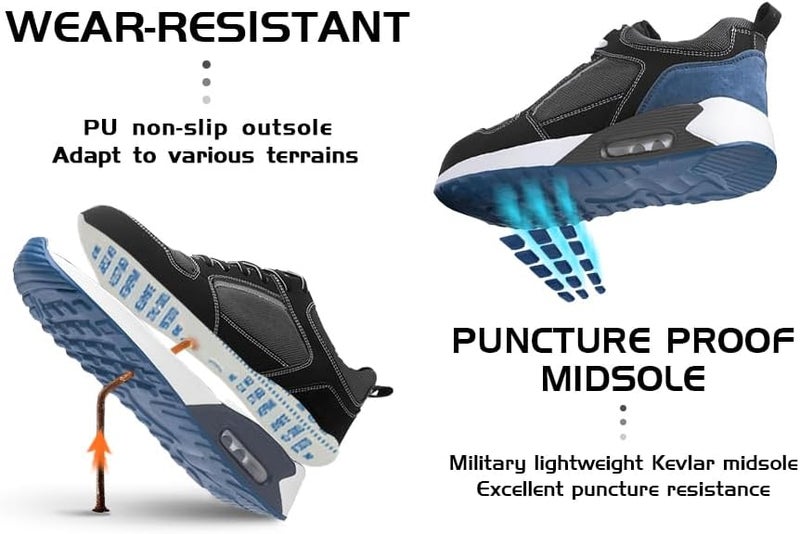 Bexow Premium Safety Shoes Steel Toe Lightweight Sneakers Industrial Footwear for Men and Women - Image 5