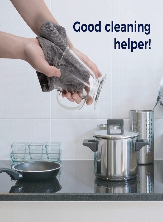 CLICK CLEAN Microfiber Cleaning Cloths, 12-Pack, Size 12" x 16", Lint-Free, Streak-Free, Reusable Cleaning Towels for Cleaning Windows, Glass, Mirrors, Wind Shields, Stainless Steel - Image 4