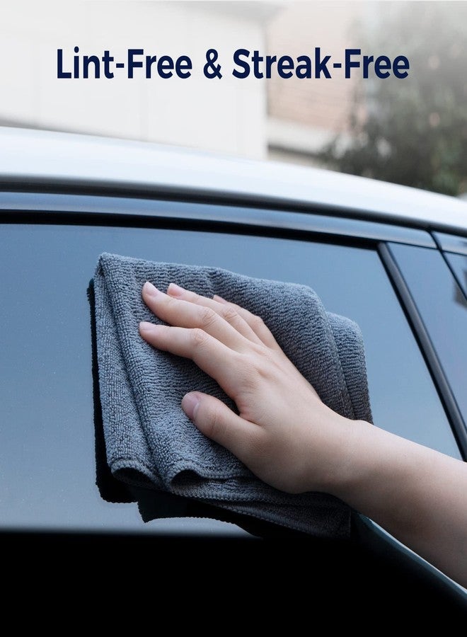CLICK CLEAN Microfiber Cleaning Cloths, 12-Pack, Size 12" x 16", Lint-Free, Streak-Free, Reusable Cleaning Towels for Cleaning Windows, Glass, Mirrors, Wind Shields, Stainless Steel - Image 5
