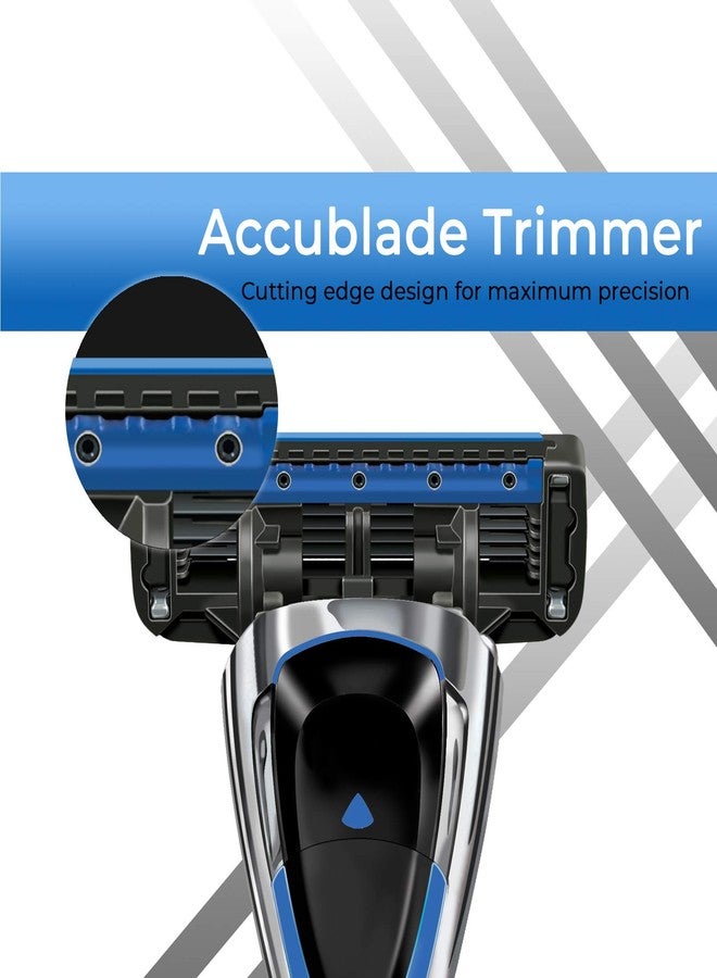 Personna Men's 5 Blade Razor with Bulk Pack of 12 Replacement Razor Cartridges and Shaving Razor Handle (Silver) - Image 5