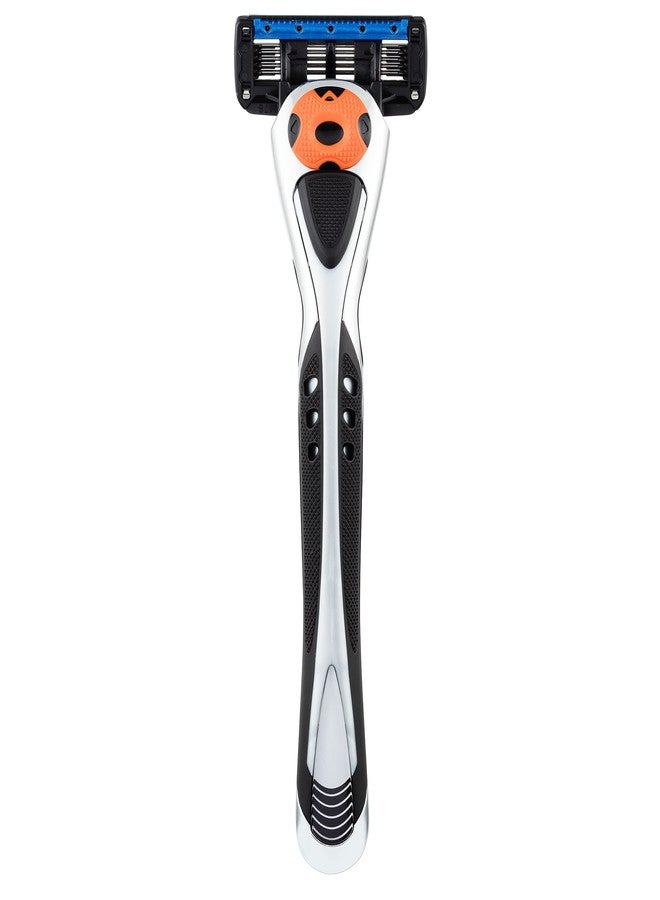 Personna Men's 5 Blade Razor with Bulk Pack of 12 Replacement Razor Cartridges and Shaving Razor Handle (Silver) - Image 1