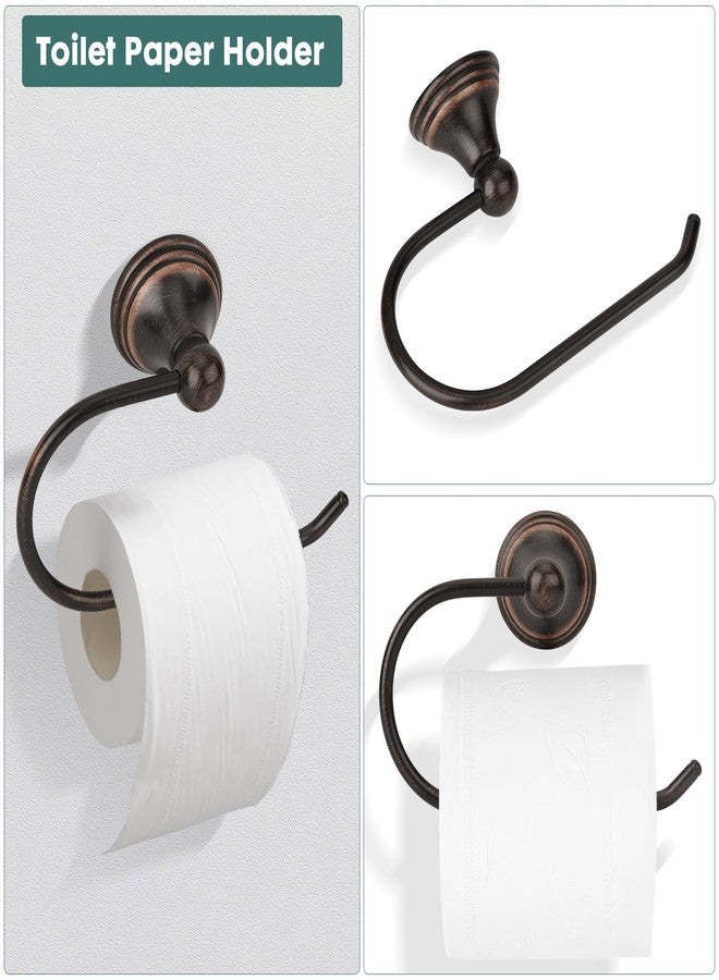 Ntipox Antique 4 Piece Bathroom Hardware Accessories Set Oil Rubbed Bronze,Towel Bar Set 24 Inch,Toilet Paper Holder,Towel Holder,Towel Rack Set,Brushed Bronze Bathroom Accessories Kit - Image 5