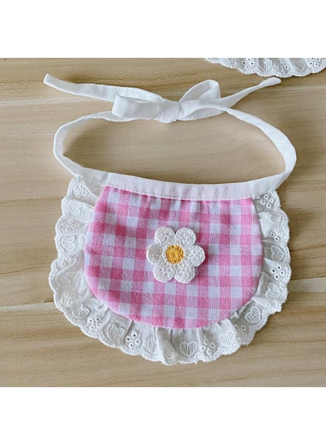 وشاح فيوون من الدانتيل على شكل زهرة للكلاب الصغيرة والقطط مكون من 3 قطع من وشاح فيوون من الدانتيل على شكل زهرة للكلاب الصغيرة والقطط - Image 2