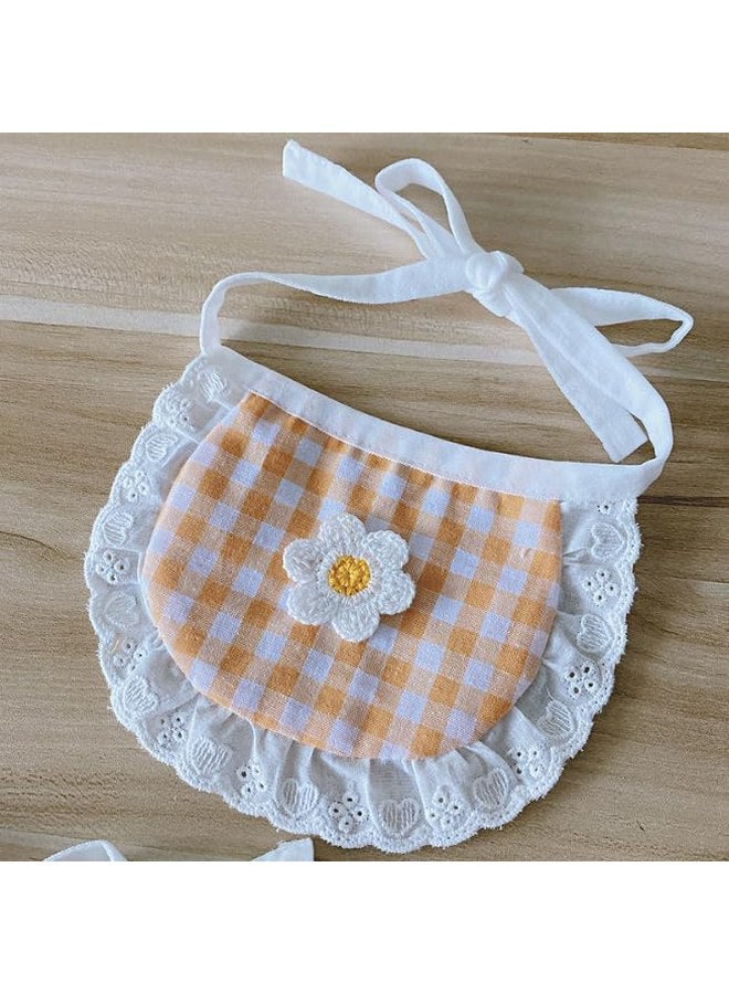 وشاح فيوون من الدانتيل على شكل زهرة للكلاب الصغيرة والقطط مكون من 3 قطع من وشاح فيوون من الدانتيل على شكل زهرة للكلاب الصغيرة والقطط - Image 3