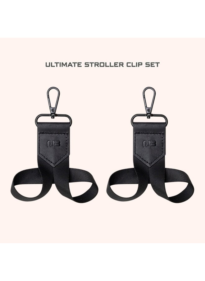 neobreez Stroller Hooks for Hanging Diaper Bags(Black, 2 Pack) , Buggy Hook,  Non-Slip with One-Hand Opening,  Baby Travel Essential, 360 Roatation Pram Stroller Hook  - Image 4