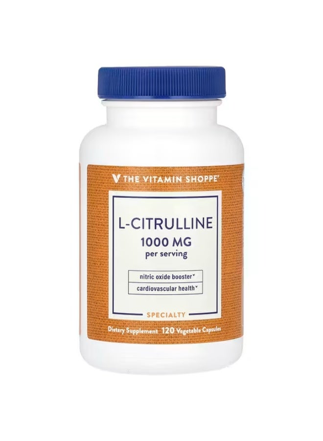 ذا فيتامين شوب متجر الفيتامينات، إل-سيترولين، 120 كبسولة نباتية (500 ملغ لكل كبسولة)