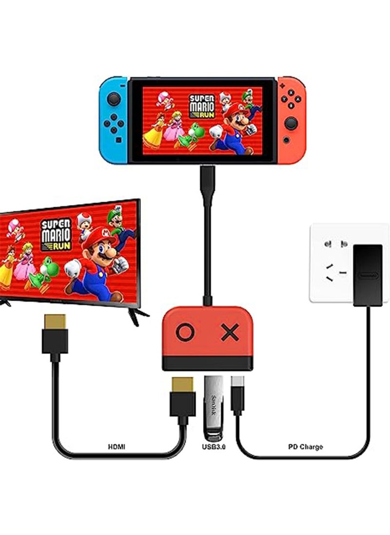 Generic Switch Dock for OLED Nintendo Switch,Portable TV Dock with HDMI USB 3.0 Port and USB C Charging,Travel Dock for Nintendo Switch Steam Deck Samsung MacBook Pro/Air and more  - Image 3