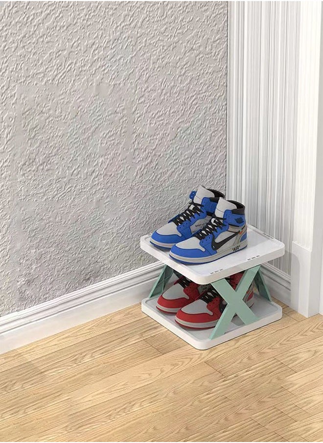Generic - 1 Tier Vertical Shoe Tower Narrow Corner Shoe Rack Space Saving DIY Free Standing Shoes Storage Organizer for Small Entryway Closet Hallway Stable & Easy Assembly - Image 1