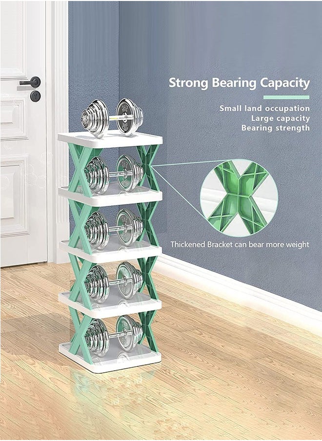 Generic - 1 Tier Vertical Shoe Tower Narrow Corner Shoe Rack Space Saving DIY Free Standing Shoes Storage Organizer for Small Entryway Closet Hallway Stable & Easy Assembly - Image 1