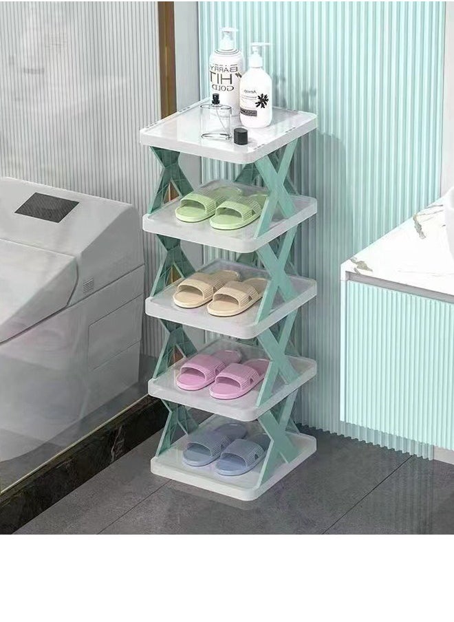 Generic - 1 Tier Vertical Shoe Tower Narrow Corner Shoe Rack Space Saving DIY Free Standing Shoes Storage Organizer for Small Entryway Closet Hallway Stable & Easy Assembly - Image 1