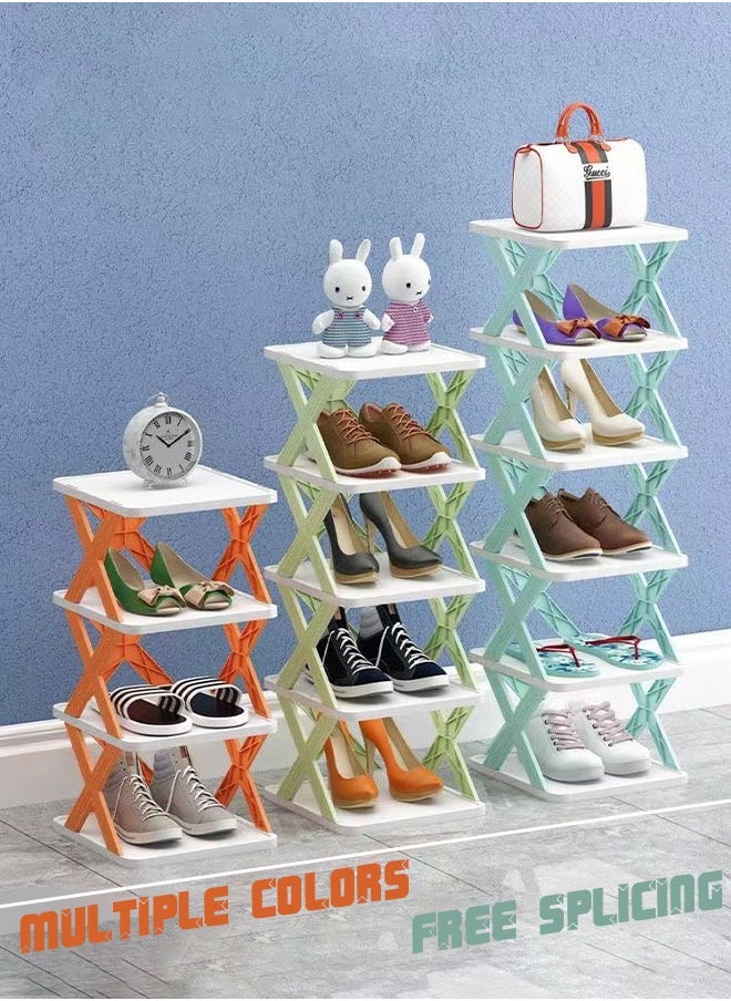 Generic - 1 Tier Vertical Shoe Tower Narrow Corner Shoe Rack Space Saving DIY Free Standing Shoes Storage Organizer for Small Entryway Closet Hallway Stable & Easy Assembly - Image 1