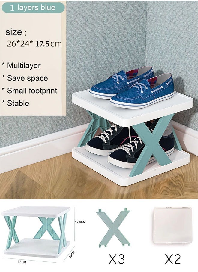 Generic - 1 Tier Vertical Shoe Tower Narrow Corner Shoe Rack Space Saving DIY Free Standing Shoes Storage Organizer for Small Entryway Closet Hallway Stable & Easy Assembly - Image 1