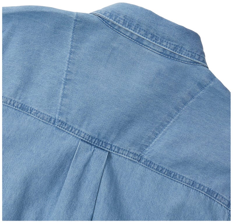 Wrangler Menâ€™s Rugged Wear Basic One Pocket Denim Shirt - Image 4