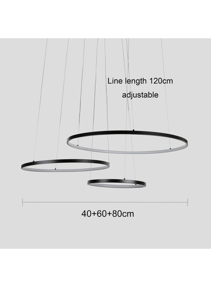 هامر نجف مودرن 3 حلقات اسود لون الانارة اصفر 75 واط ثلاثي - Image 4