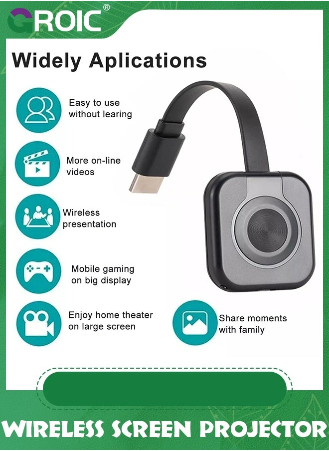 GROIC 1080P HDMI Display Dongle Wireless Mini Receiver Chrome Casters Adapter Support Airplay Miracast, Sharing, Screen mirroring from Phones, Tablet, PC to TV Projector LED  - Image 2
