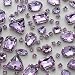 TANOSII Sew on Rhinestones 100 PCS Mixed Shapes Glass Rhinestones Sew on Crystal Gems Mental Flatback with Silver Claw for Jewelry Crafts Clothes Shoes Costume Garment Light Purple - Image 2